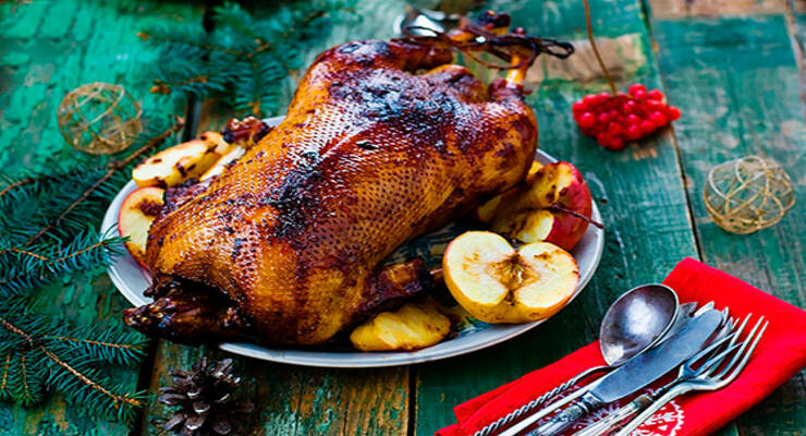 Фото к статье: Рождественский гусь  и другие рецепты птицы, запеченной целиком