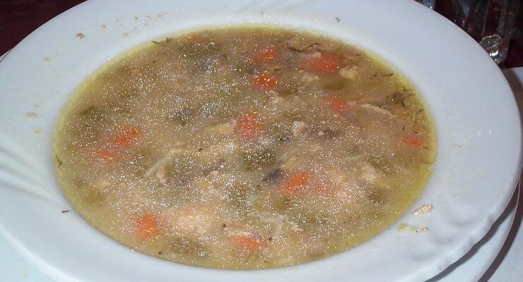 Куриный суп с пшеном и болгарским перцем